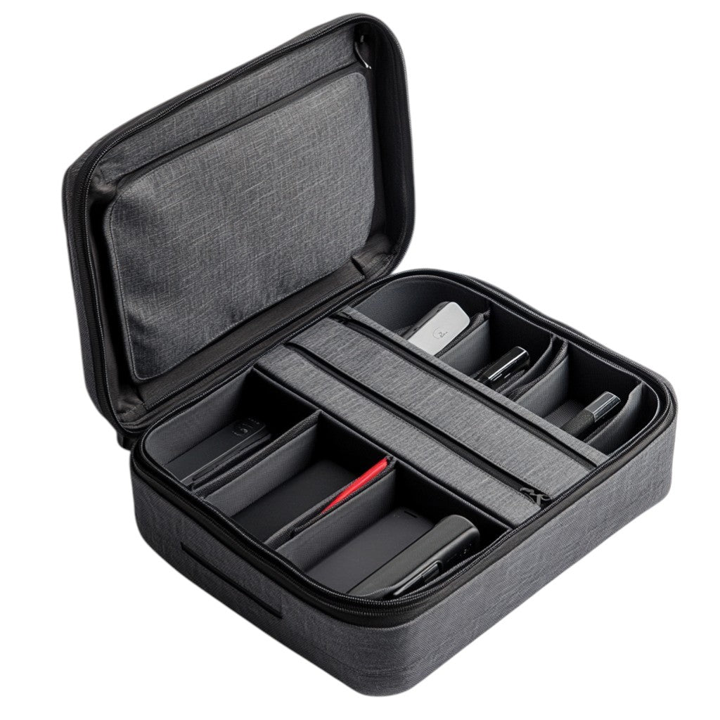 Taver Tech Bag - High-Density Ballistic Nylon - Professional Grade Electronic Organizer - Water Resistant Structural Padding - Charcoal Grey